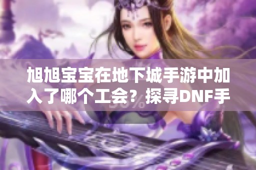 旭旭寶寶在地下城手游中加入了哪個(gè)工會(huì)？探尋DNF手游的服務(wù)器地區(qū)