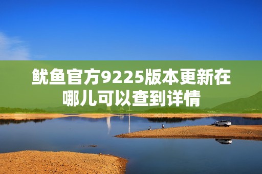 魷魚(yú)官方9225版本更新在哪兒可以查到詳情