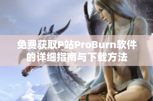 免費(fèi)獲取P站ProBurn軟件的詳細(xì)指南與下載方法