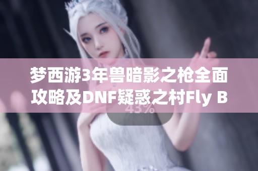 夢(mèng)西游3年獸暗影之槍全面攻略及DNF疑惑之村Fly Birdie玩法解析