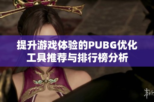 提升游戲體驗(yàn)的PUBG優(yōu)化工具推薦與排行榜分析