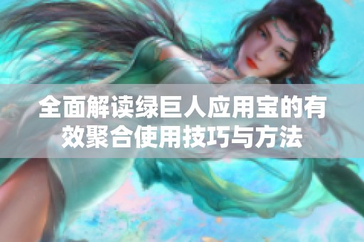 全面解讀綠巨人應(yīng)用寶的有效聚合使用技巧與方法