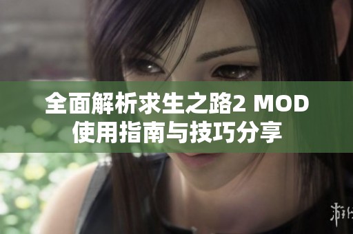 全面解析求生之路2 MOD使用指南與技巧分享