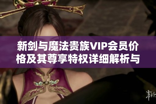 新劍與魔法貴族VIP會(huì)員價(jià)格及其尊享特權(quán)詳細(xì)解析與解讀