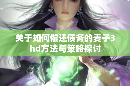 關于如何償還債務的麥子3hd方法與策略探討